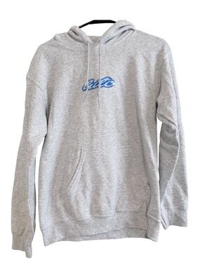 Heather Gray Hoodie with Blue Script Logo - Unbranded Women’s Pullover